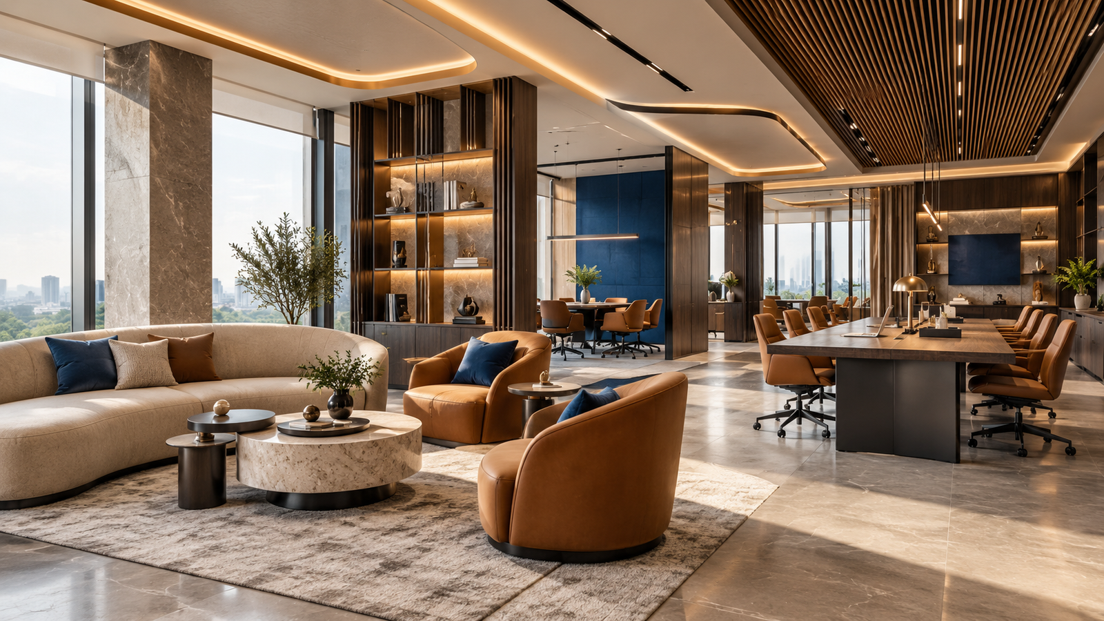 Premium commercial interior workspace