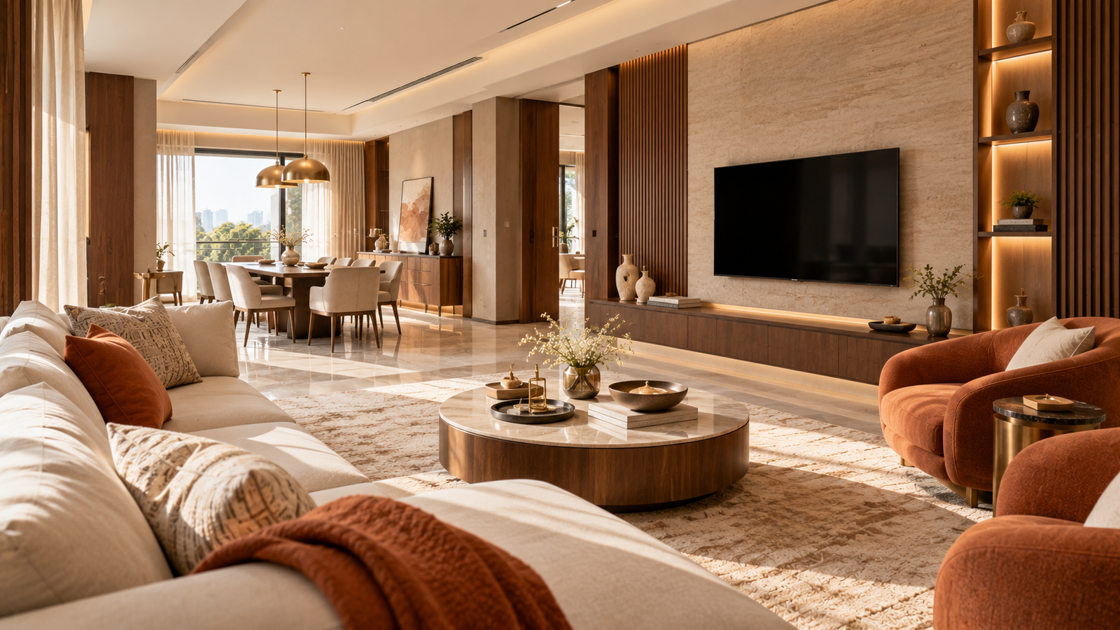 Luxury living room interior