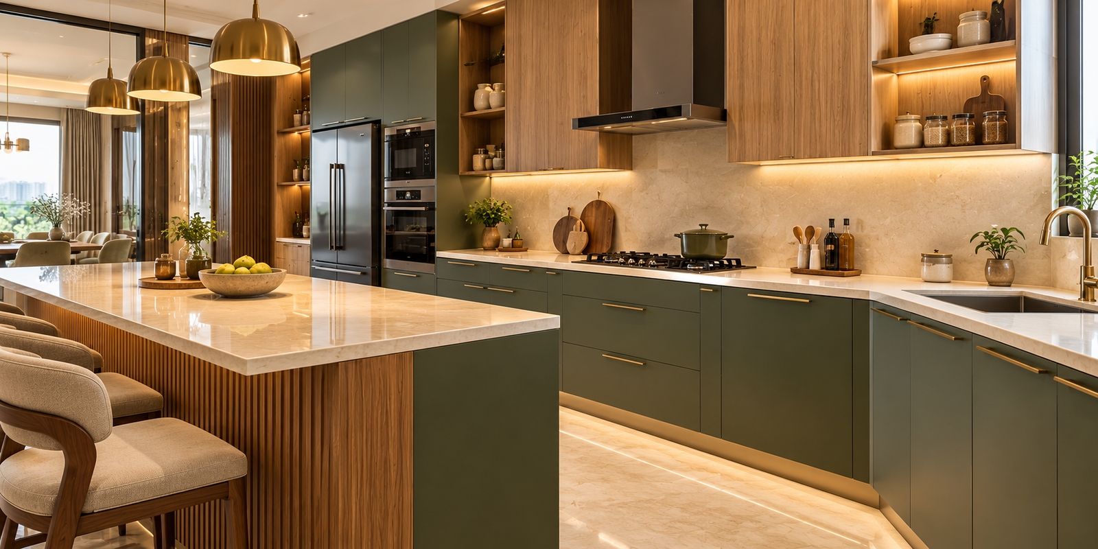 Zsquare Interiors kitchen designed around everyday cooking