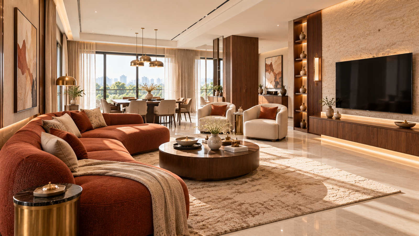 Thoughtfully designed living room interior