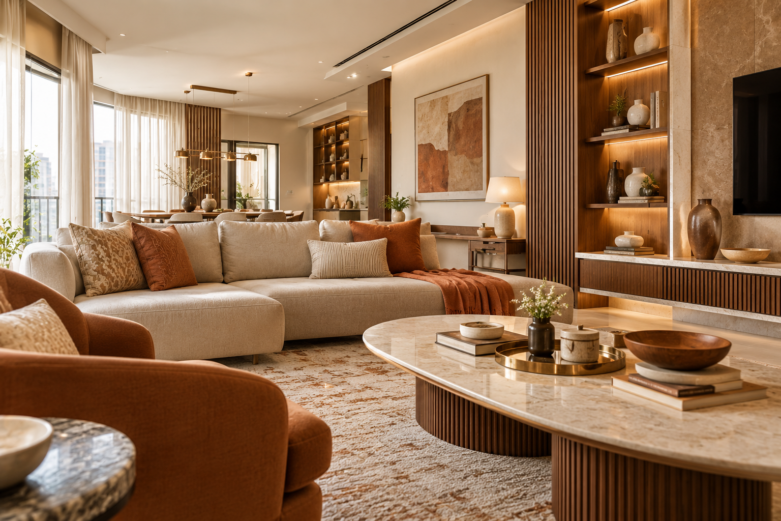 Zsquare Interiors living room interior project