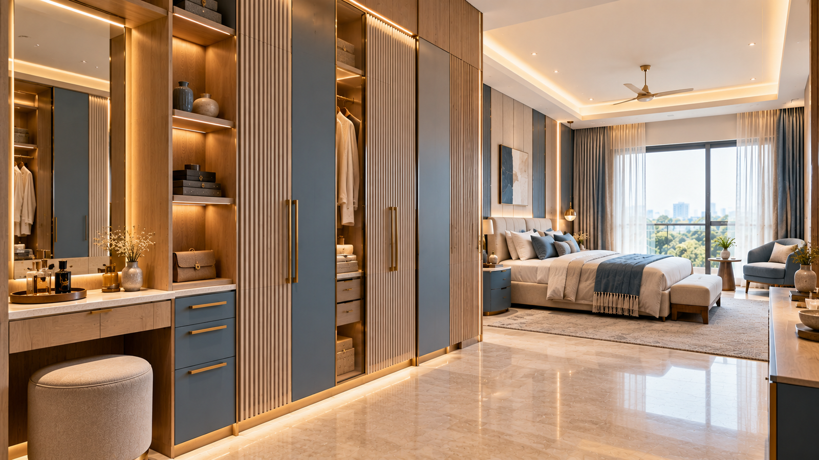 Contemporary wardrobe interior